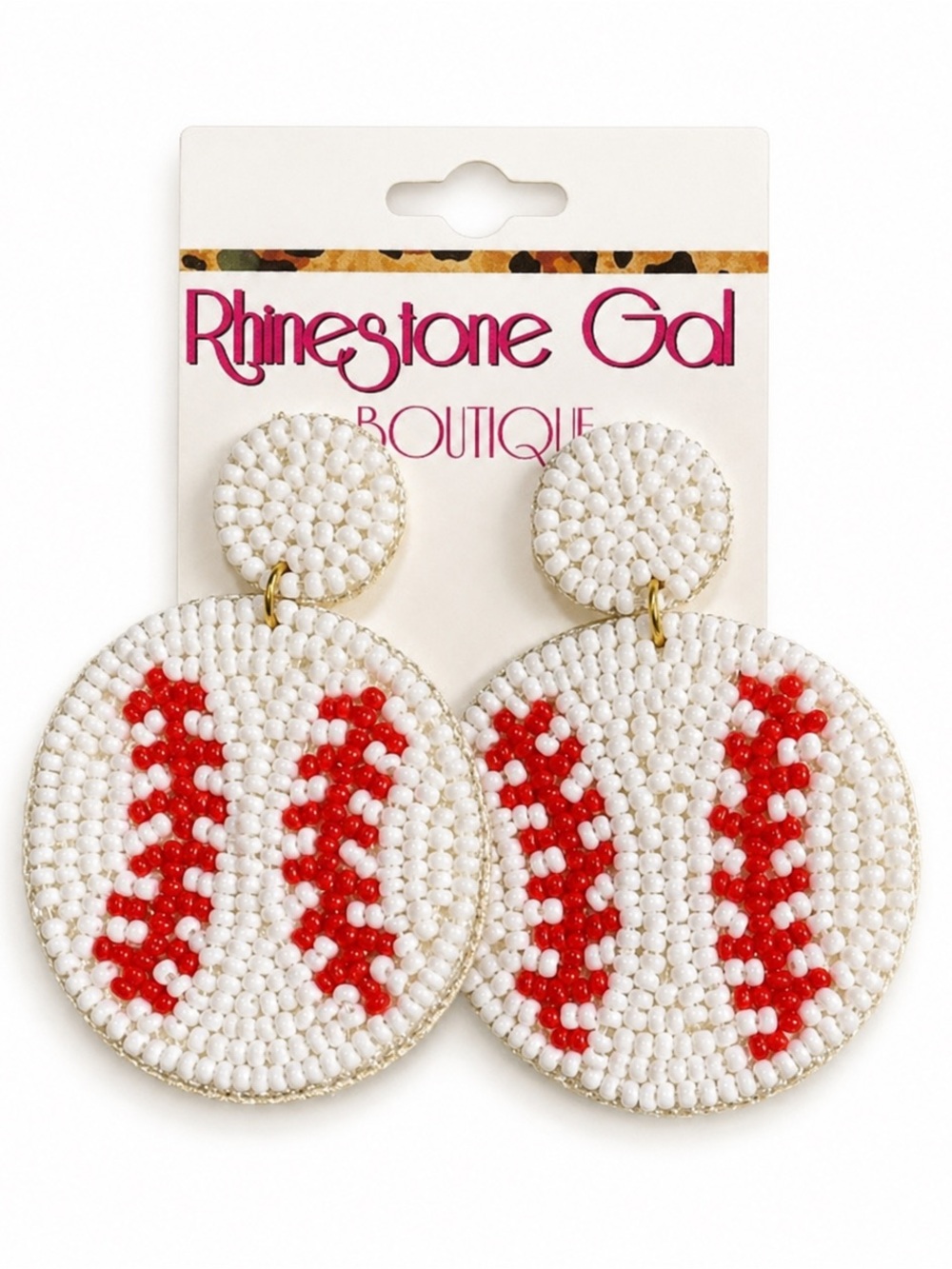 BRAND NEW WITH TAGS Game Day Glam Baseball Earrings